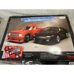 1991 Testors Dodge Stealth & Chevy S10, 1/20 Scale Model Kits, #986, Open Box